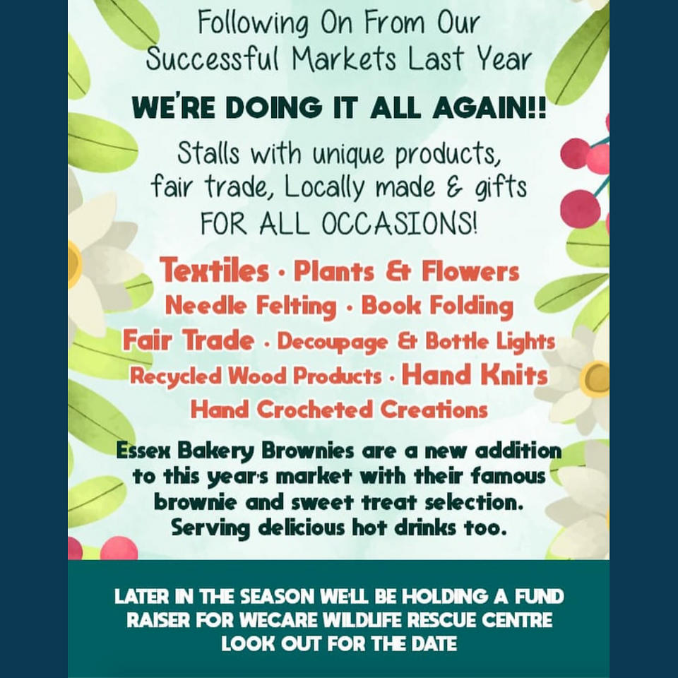 Poster with details of what to expect at Manningtree Makers Market