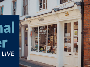 Photograph of Manningtree High Street with a banner overlaid with text 'Regional Winner Best Place to Live in the East' with the Times newspaper logo