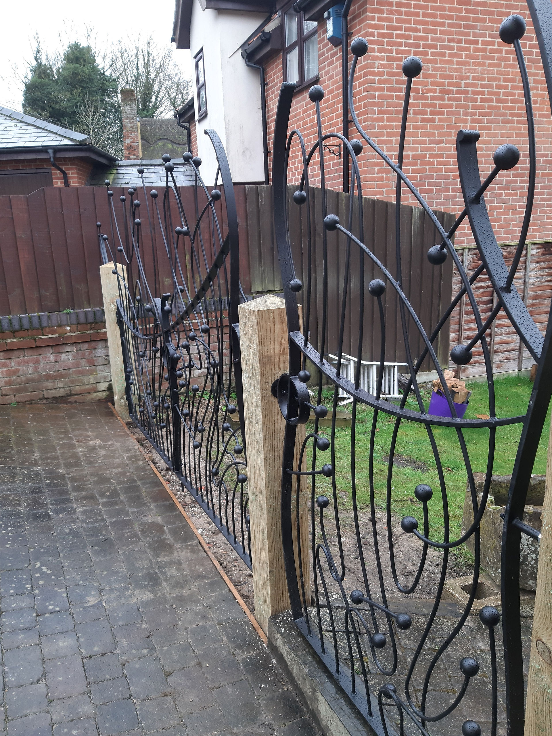 double-opener gates installed