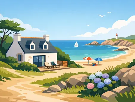 Maison de vacance au calme près des plages en Bretagne