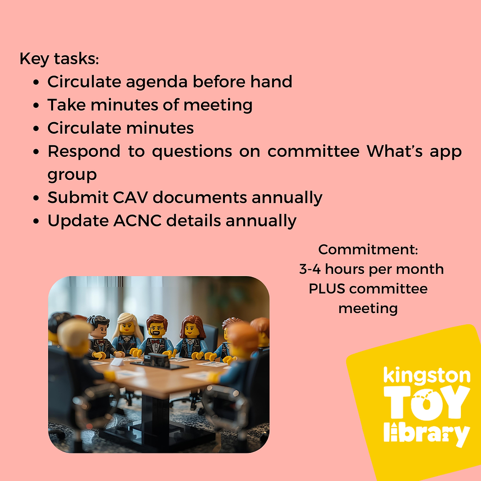 Outlines key tasks of the secretary committee position.
