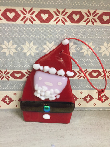 Make at Home Kit - Fused Glass Father Christmas | Redcurrant Glass