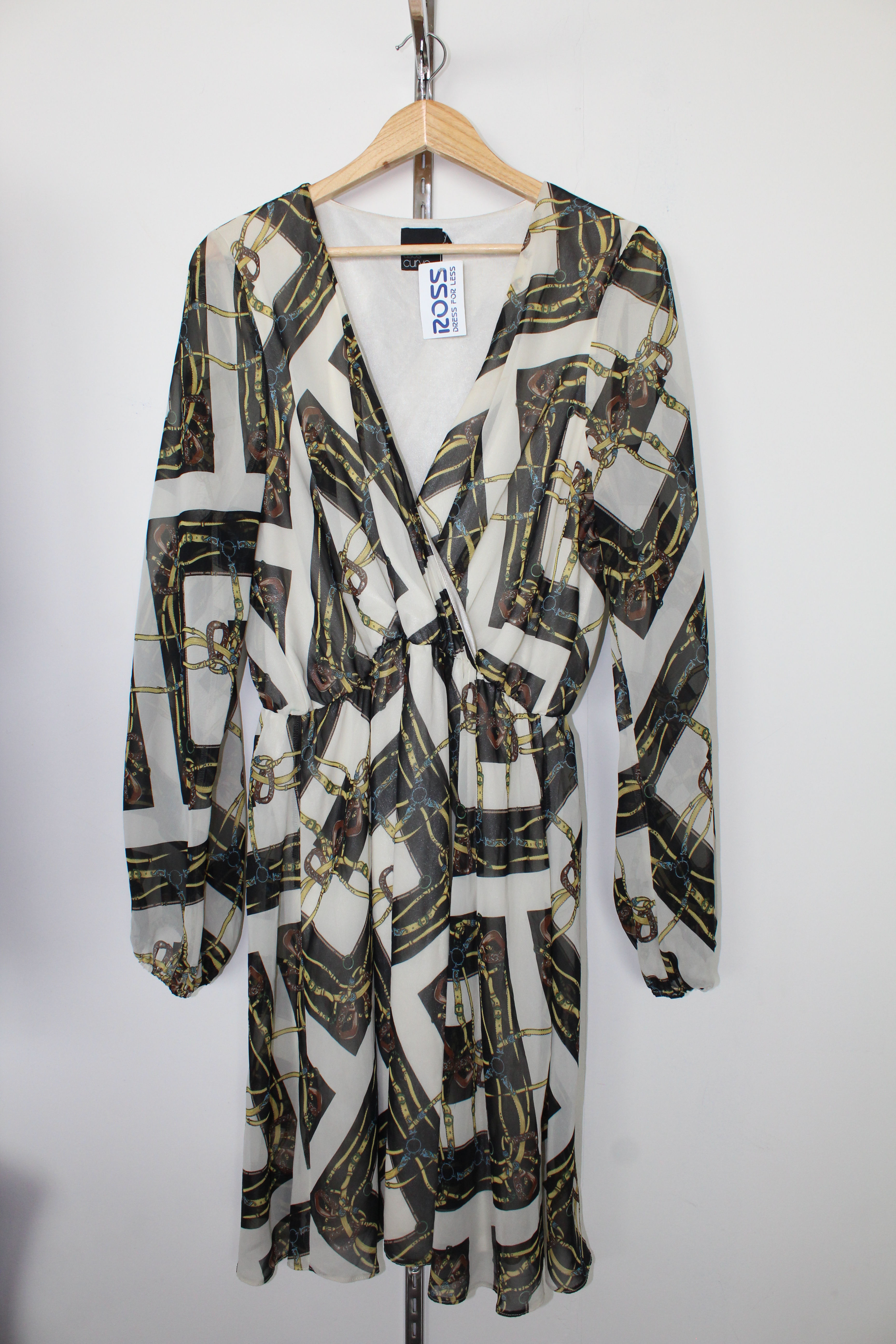 Vestido manga larga estampado