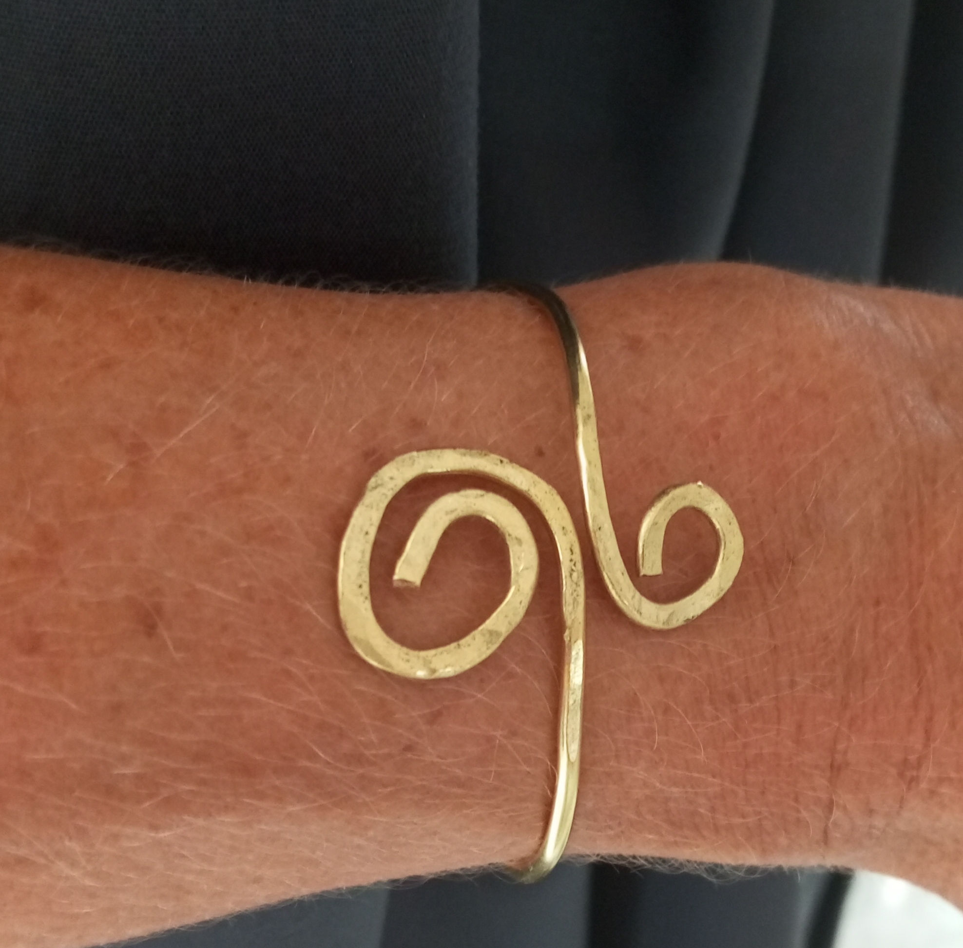 bracelet laiton,colimaçon