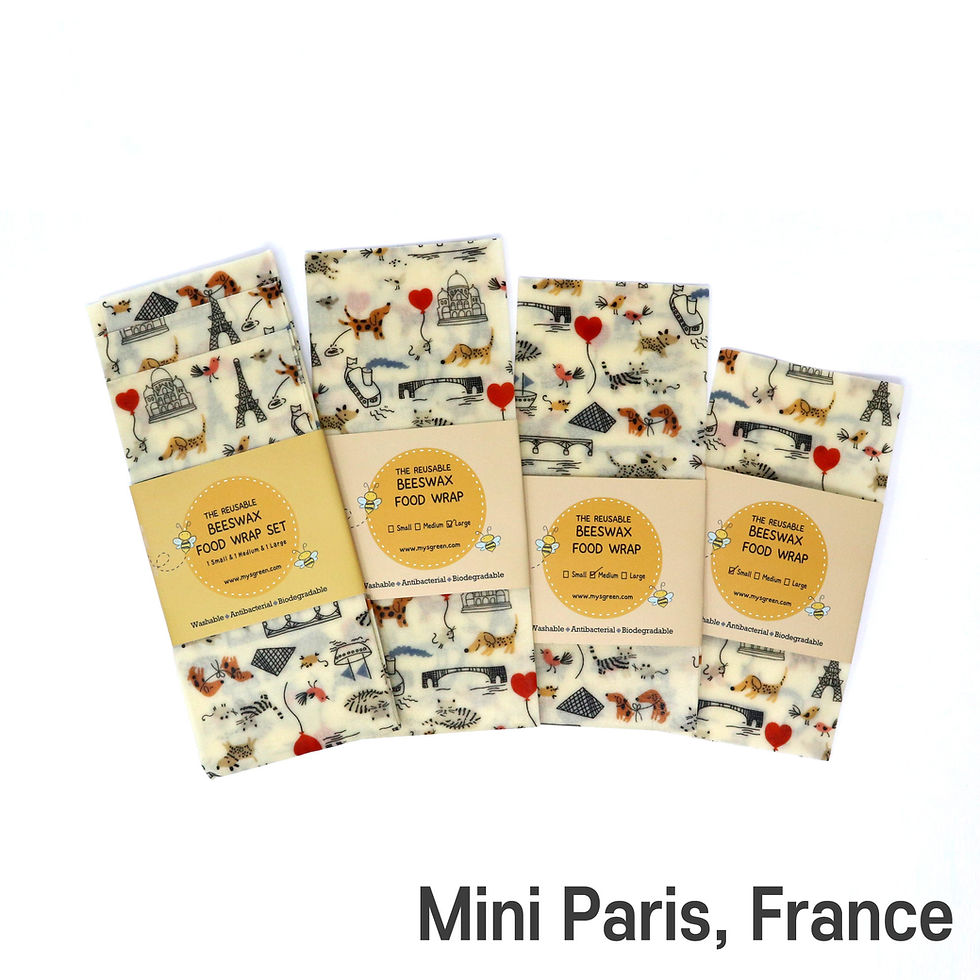 Thumbnail: Lifestyle Reusable Beeswax food wraps, Washable Wax wrap paper, Zero waste, Gift