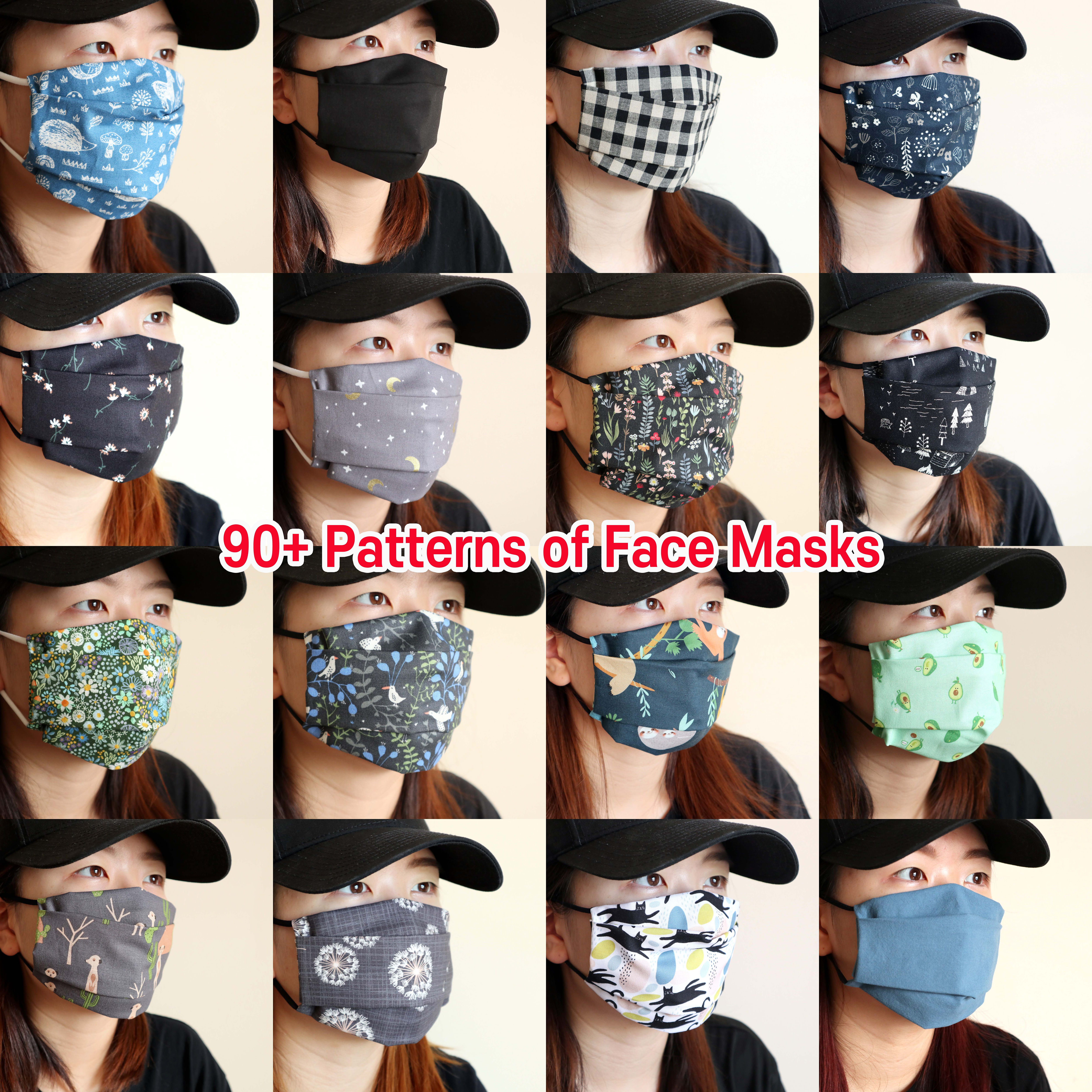 90+ Patterns, reusable face masks mask with filter pocket Washable cloth mask