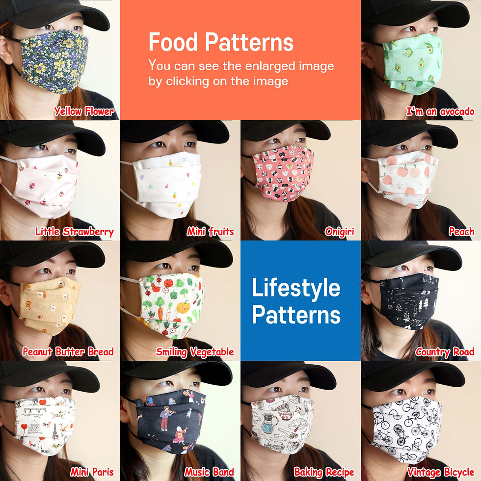 Thumbnail: 90+ Patterns, reusable face masks mask with filter pocket Washable cloth mask