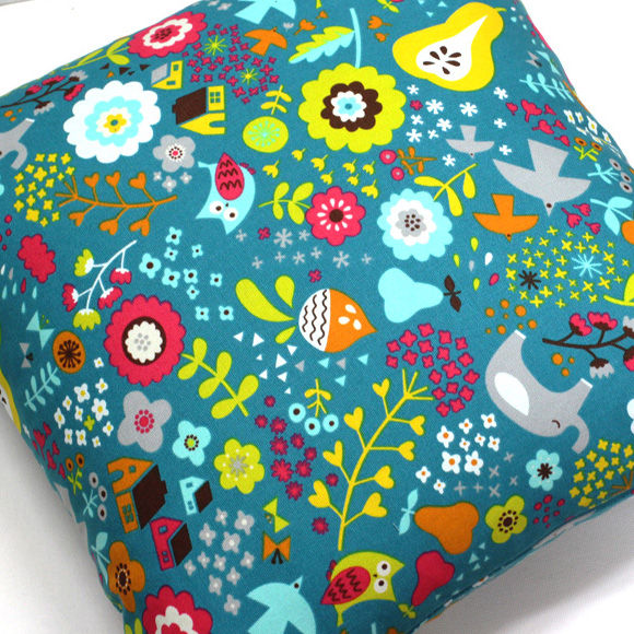 Thumbnail: Floral Patterns, In the forest garden, Oxford Cotton Fabric by the yard