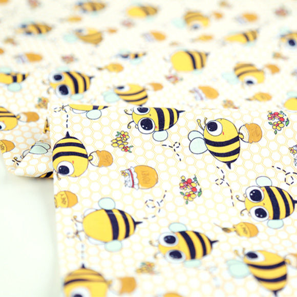 Thumbnail: Animal Patterns, Honeybee, 100% Cotton Fabric by the yard, DTP, Free shipping