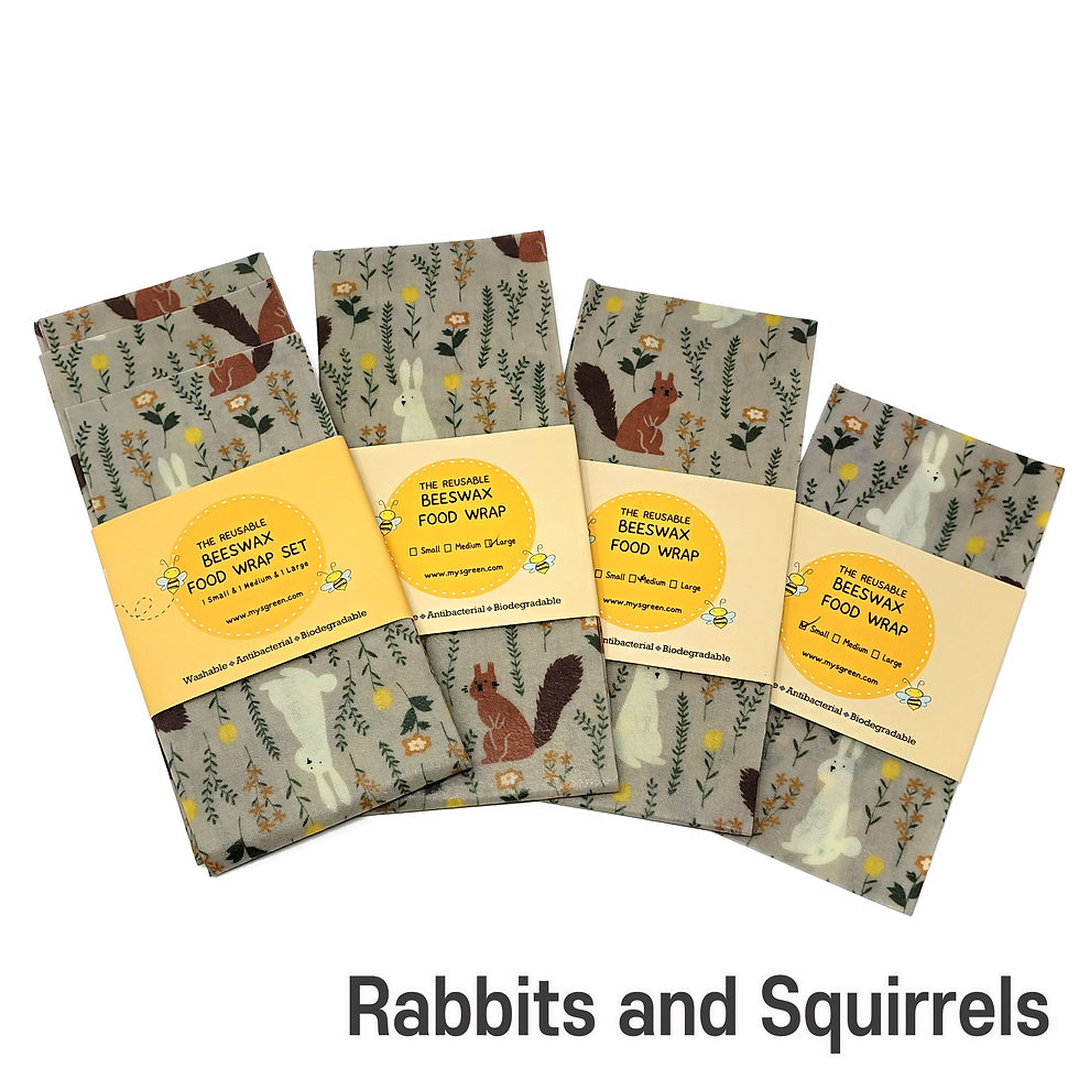 Thumbnail: Insect & Rabbit Reusable Beeswax food wraps, Washable Wax wrap paper, Zero waste