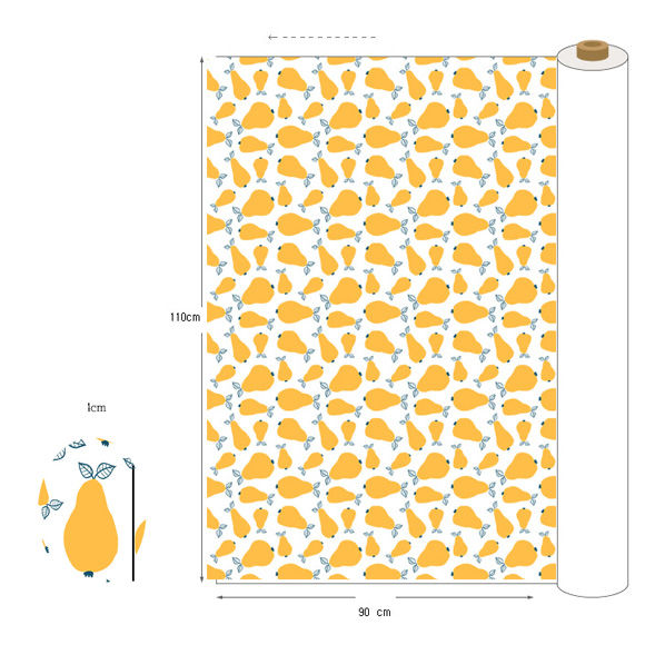 Thumbnail: Food Patterns, Fragrant Pear print 100% Cotton Fabric by the yard DT
