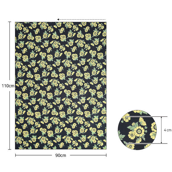 Thumbnail: Floral Pattern, Brilliant Anemone print 100% Cotton Fabric by the yard DTP