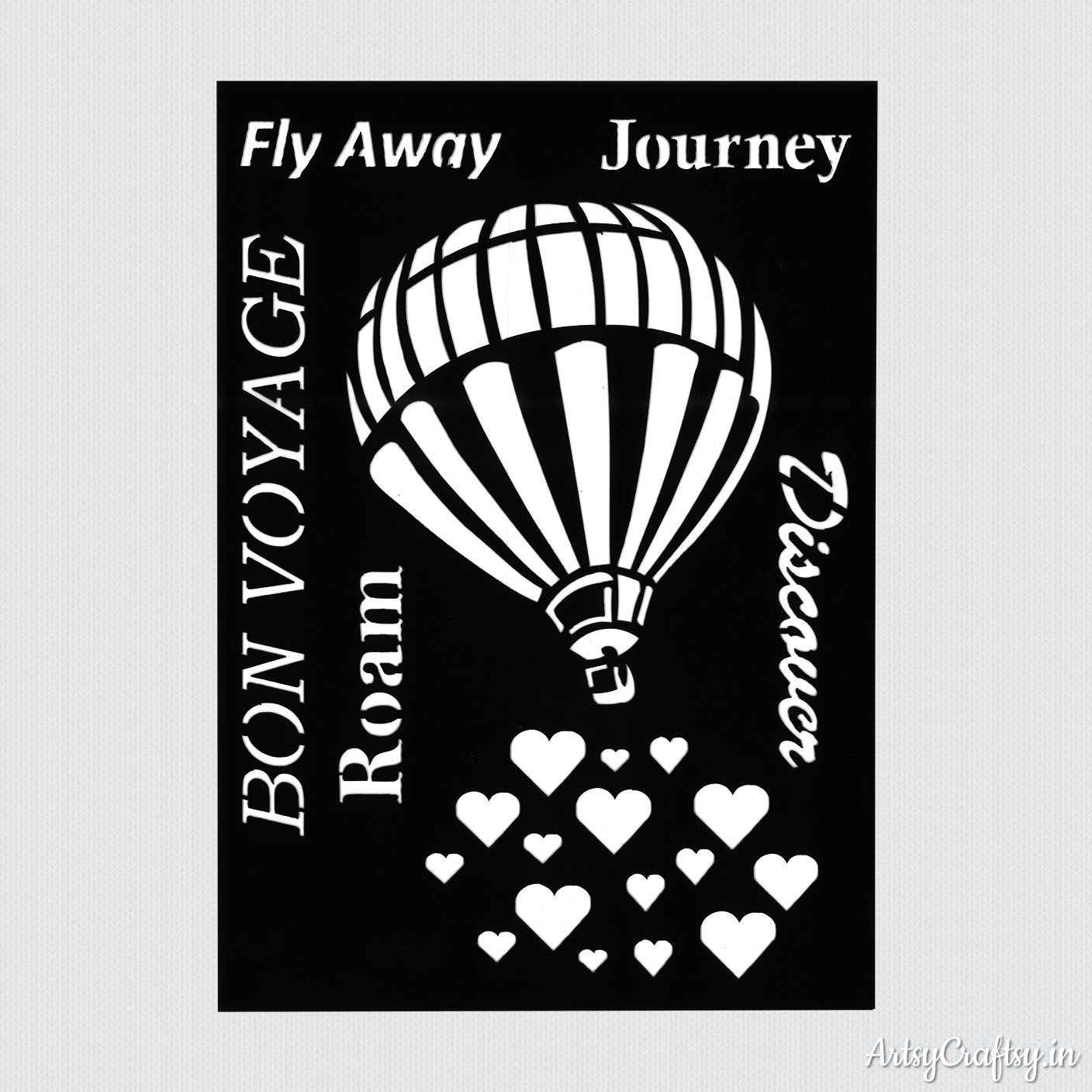 Hot Air Balloon Decor Stencil