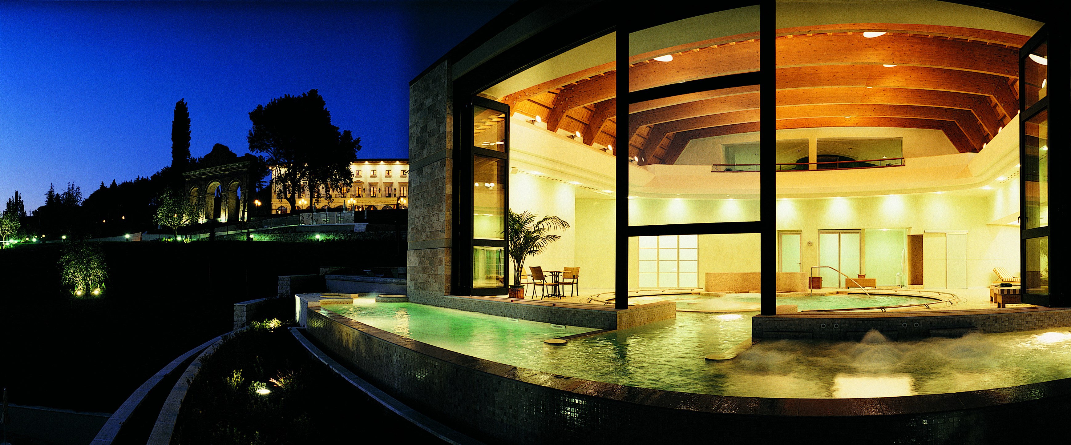 Fonteverde_Natural Spa_Thermal Bioaquam Pool By Night