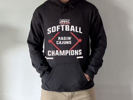 Cardinal Louisiana Ragin’ Cajuns 2023 Sun Belt Softball Regular Season Champions T Shirt