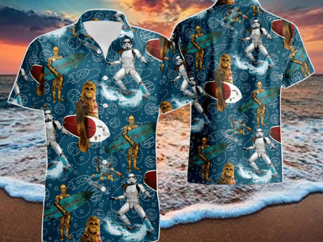 Stormtrooper Mandalorian Chewbacca C 3p0 Star Wars Summer Beach Hawaiian Shirt