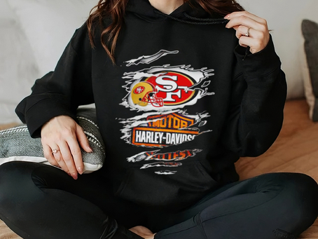 San Francisco 49ers Harley Davidson scratch shirt