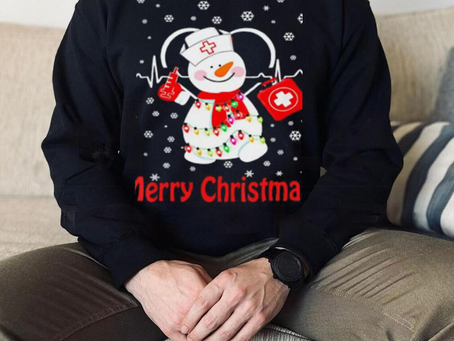 Womens Snowman Nurse Christmas With Nurs T Shirt