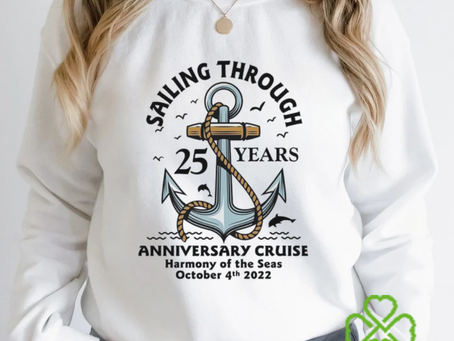 Custom Anniversary Cruise Shirt 25Th Silver Wedding Hoodie Sweatshirt