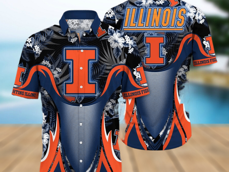 NCAA Illinois Fighting Illini Hawaiian Shirt Beach Lovers Gift