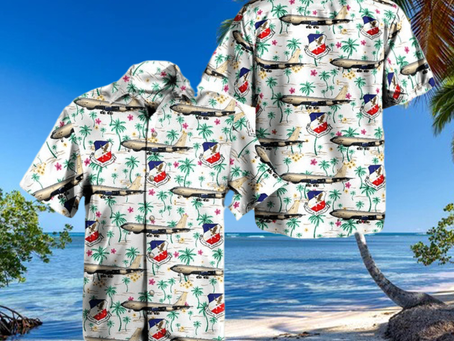 Iowa Air National Guard 185th Air Refueling Wing Boeing KC 135R Stratrotanker Hawaiian Shirt