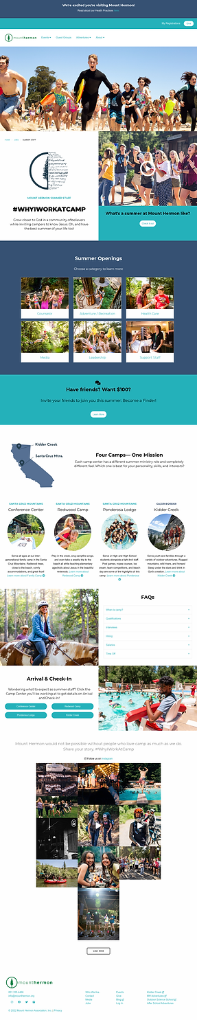 Mount Hermon Why I Work At Camp Website