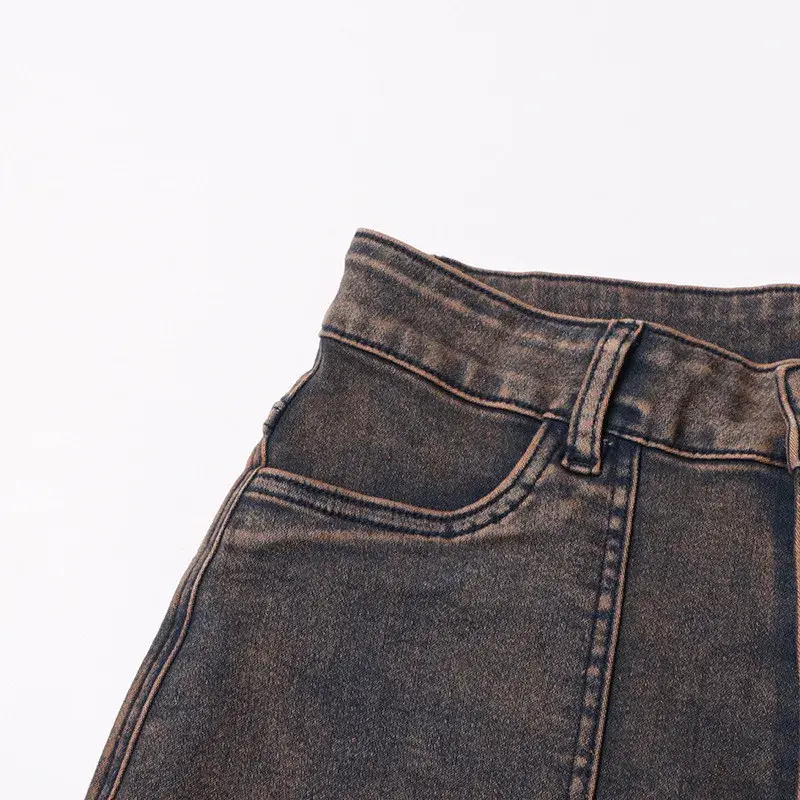 Thumbnail: Vintage Antique High Waisted Denim Cargo Pants