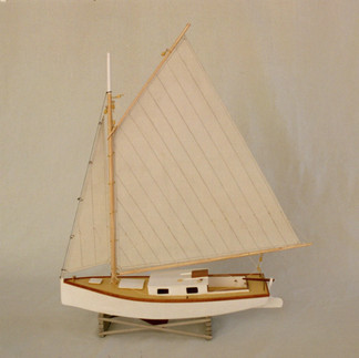 Model sailboat build by healthy 92-year-old Pete Sutton