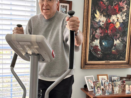 Two weeks ago, I adjusted the resistance level on my elliptical down one level. I’d noticed in recent weeks that my speed (measured in minutes per mile) had been slower. This is the signal that I can’t do as much as I could several years ago. At 92 this is acceptable.