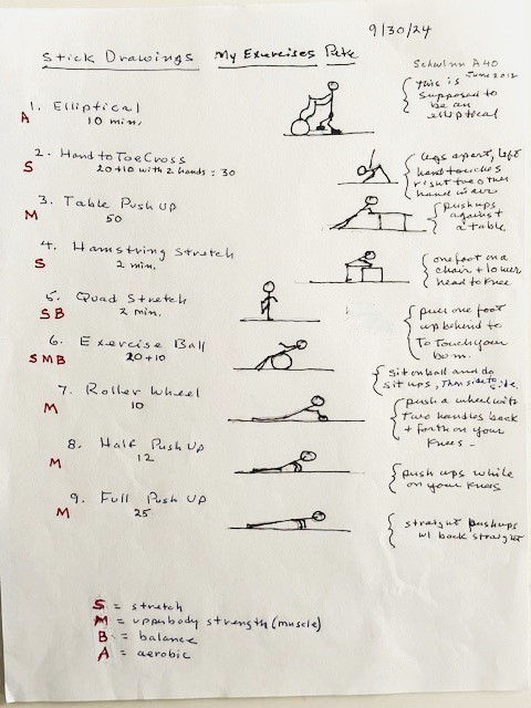 My nine exercises!
