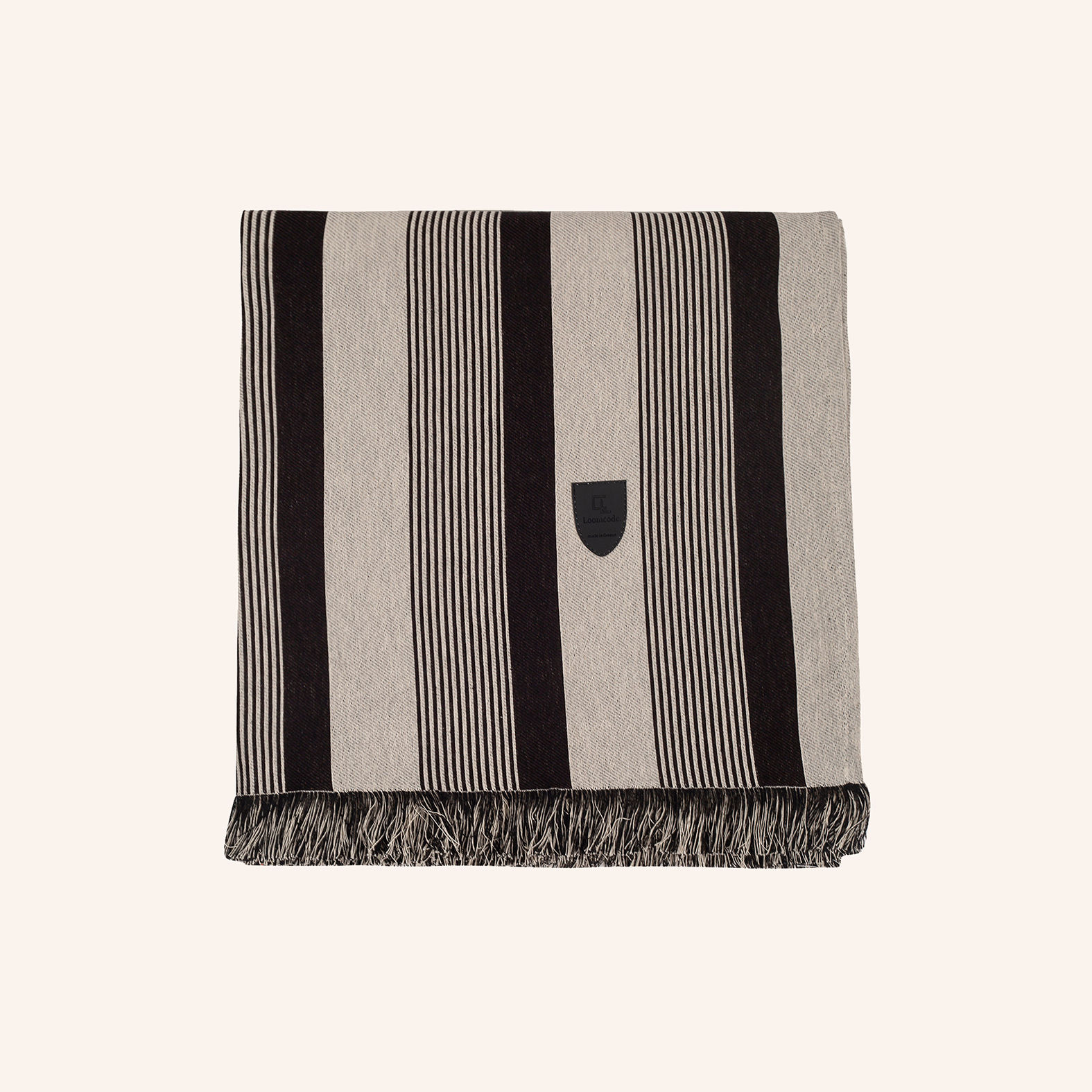 Beach Towel Stripes Black