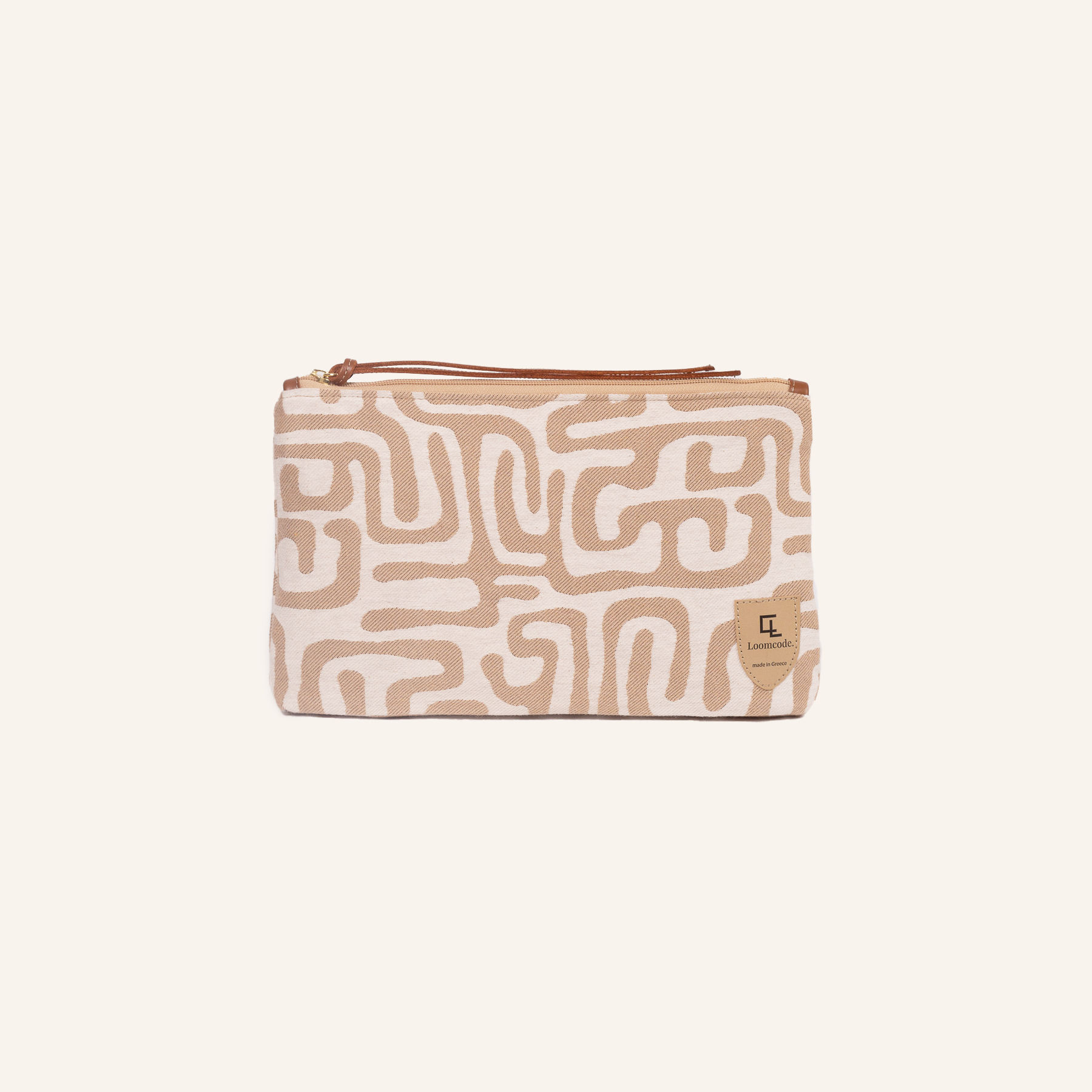 Zipped Clutch Chaos Beige