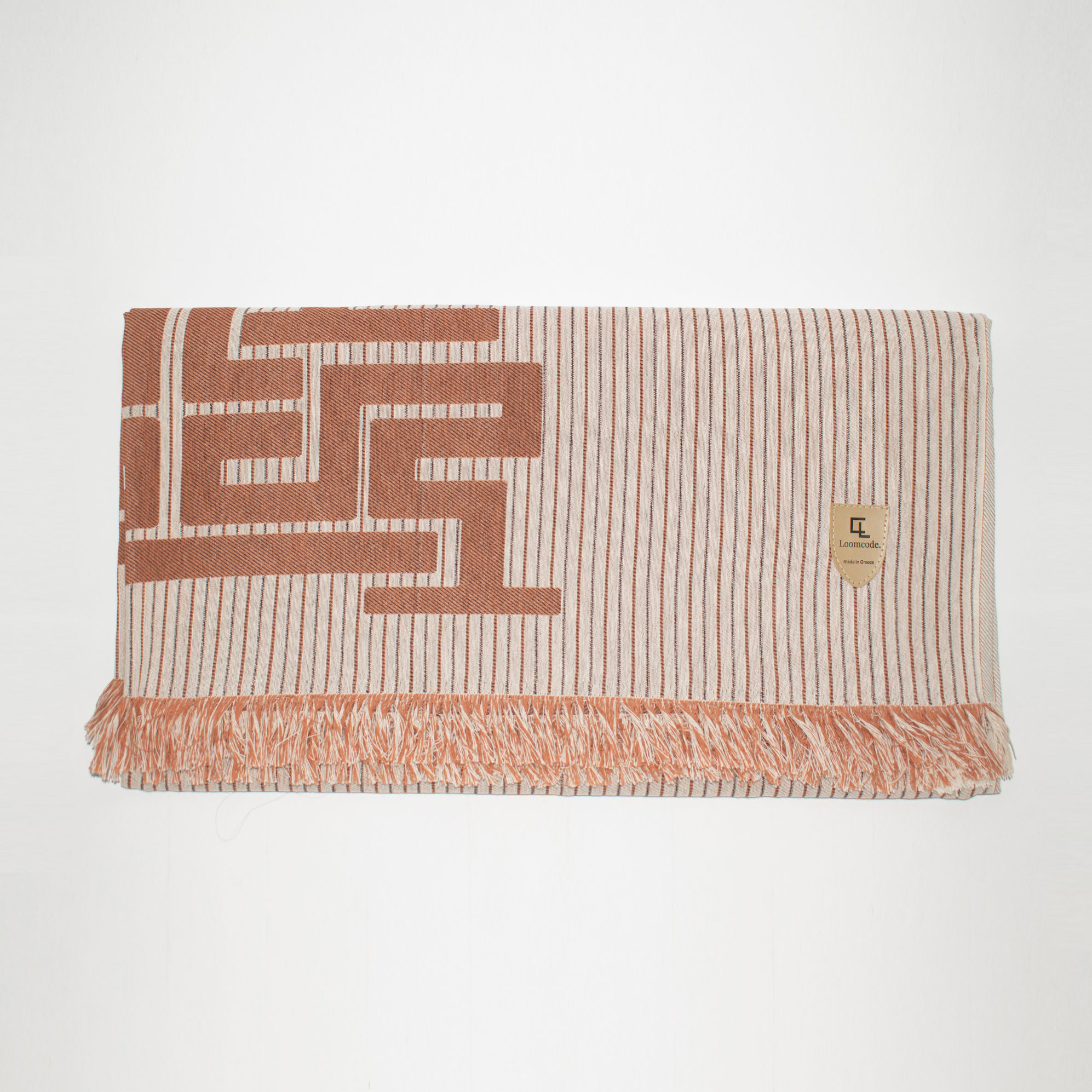Beach Towel Maze Terracotta