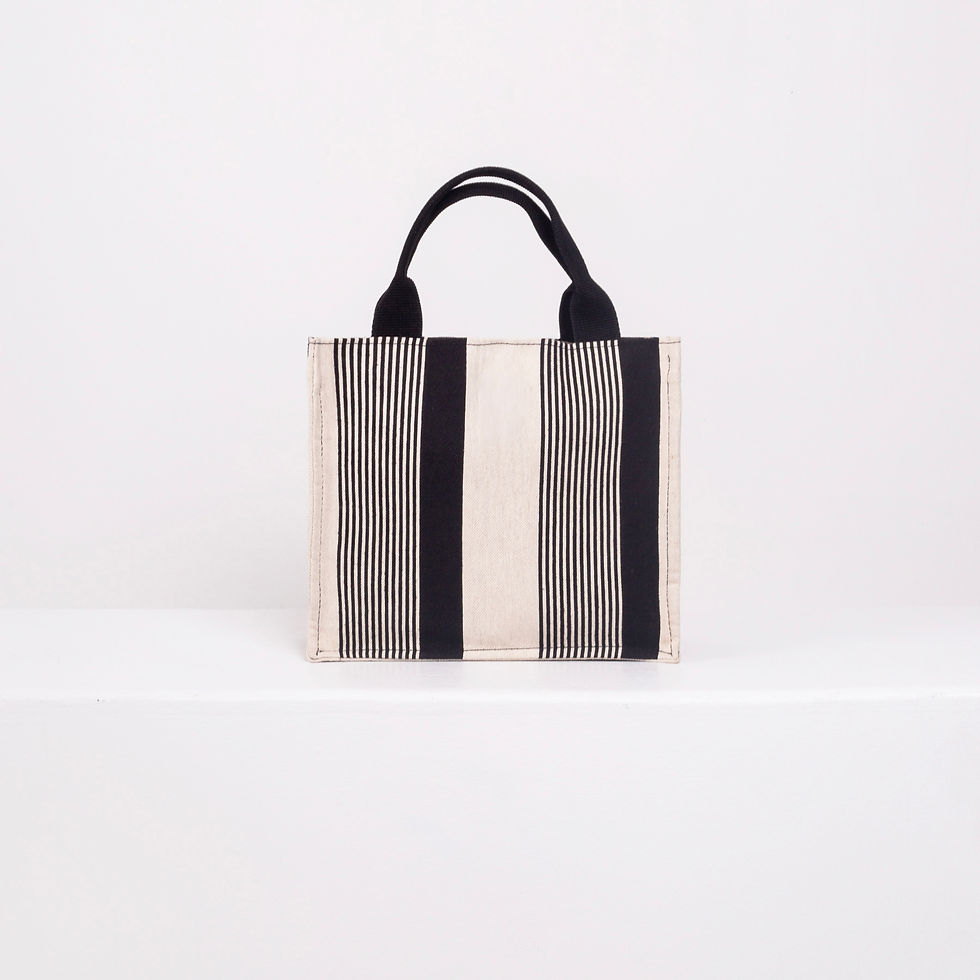 Thumbnail: Tote Bag Stripes Black