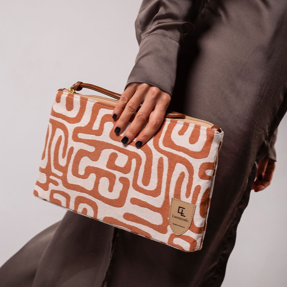 Zipped Clutch Chaos Terracotta