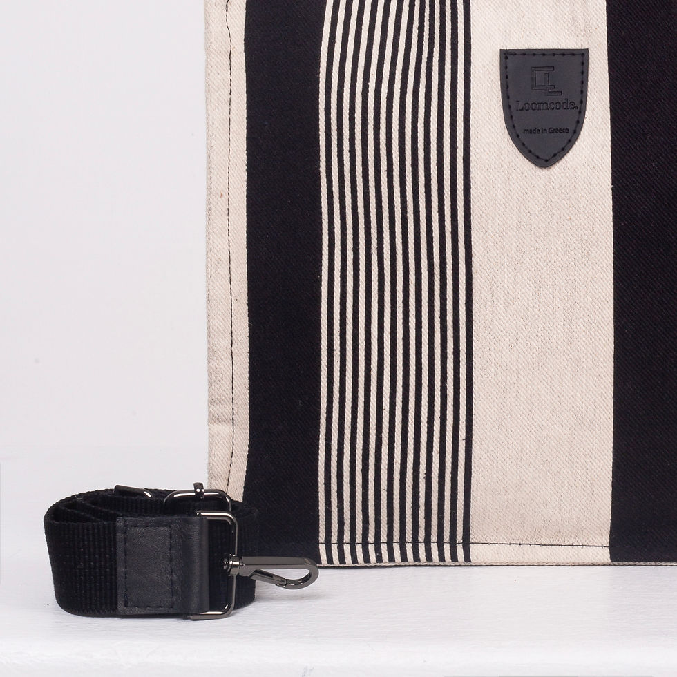 Thumbnail: Tote Bag Stripes Black
