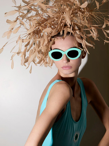 Aqua Oval Sunglasses Celia Kritharioti