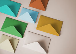 Colourful envelopes for letters