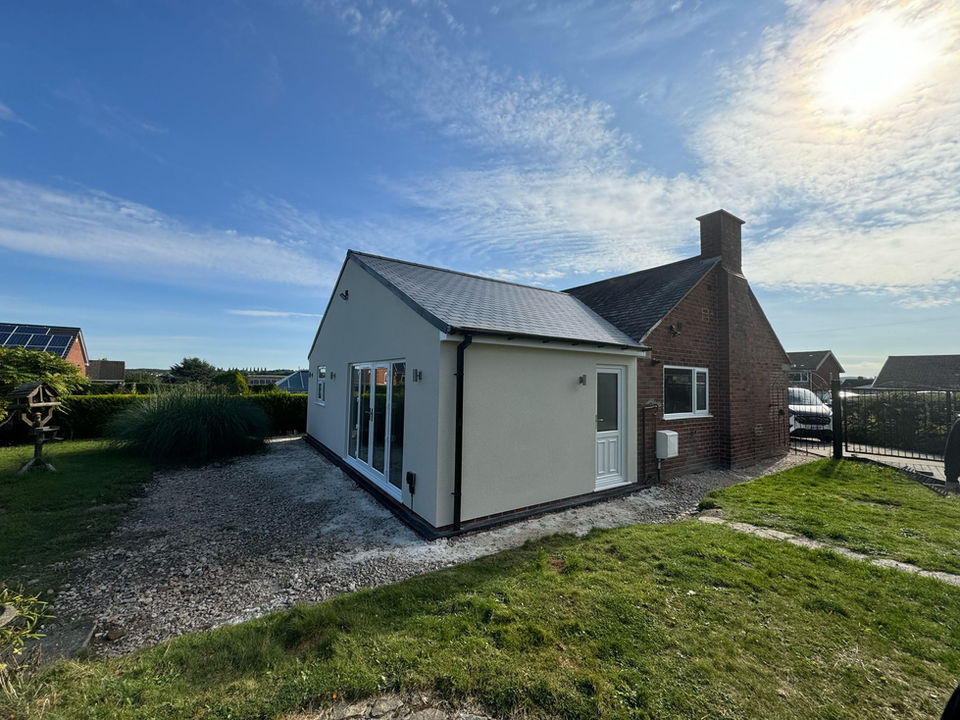 Modern extension on bungalow