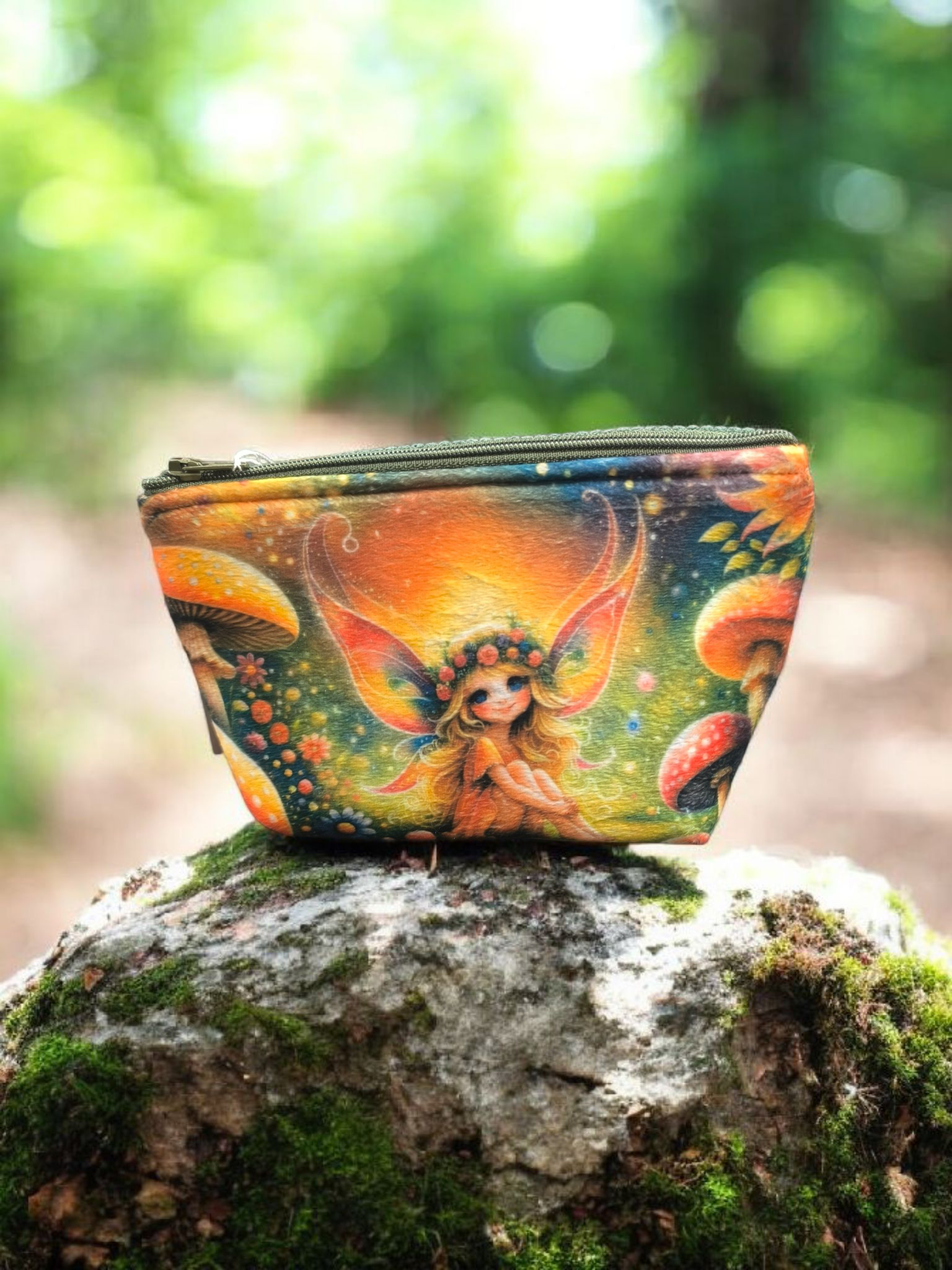 Petit porte-monnaie artisanal en tissu, création fait main durable et pratique