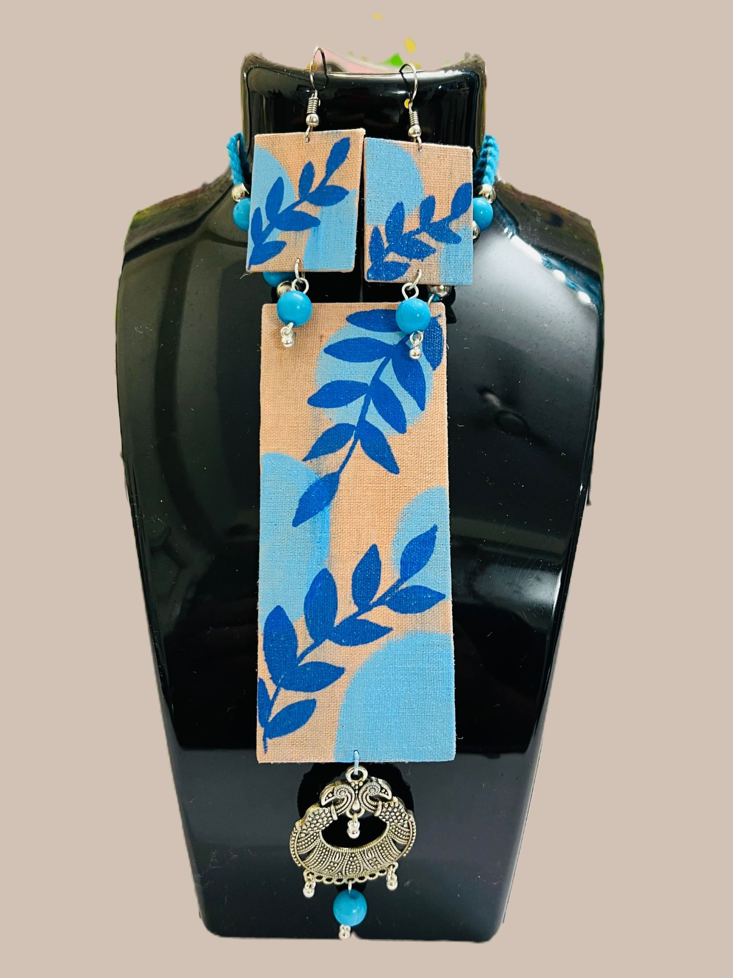Blue Boho Painted Jewellery