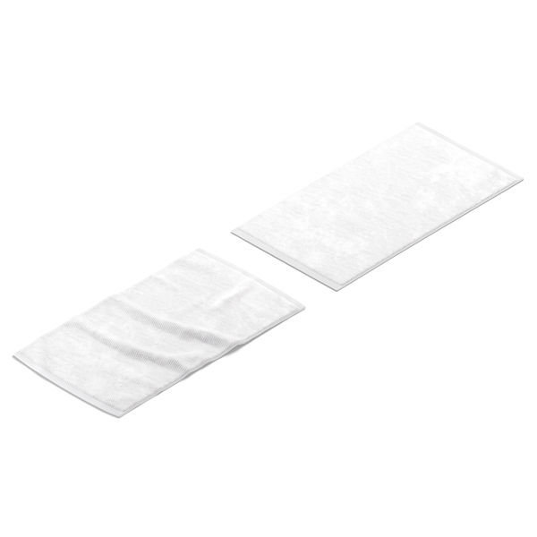 White Small Bath Towel Set - flat and crumpled shower beach towels 3D Model