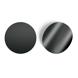Two Black Round Stickers - smooth and curled corners glued tag 3D Model