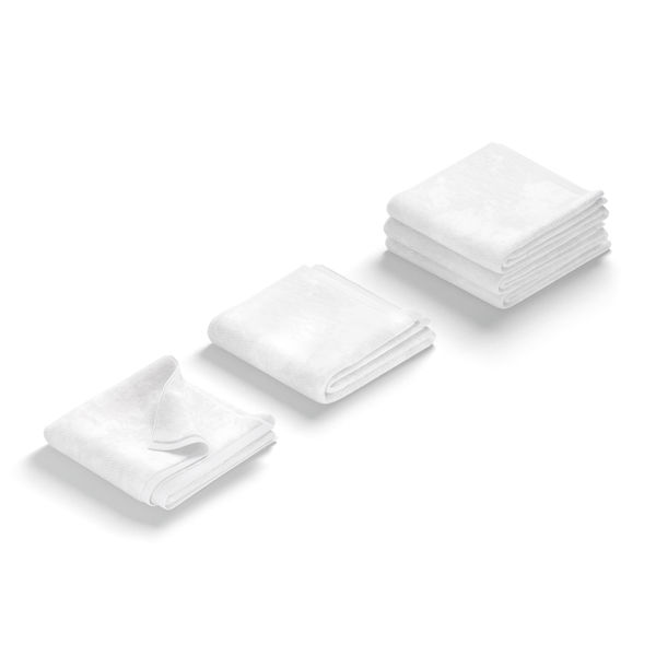 White Bath Towel stack - hotel spa wiper 3D Model