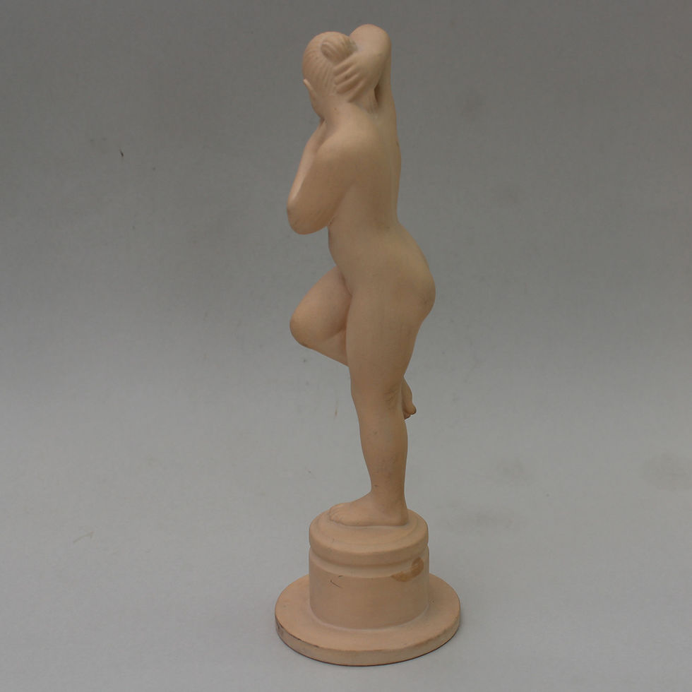Thumbnail: Svend Lindhart Terracotta Nude Sculpture 9" H Own Studio 1940s