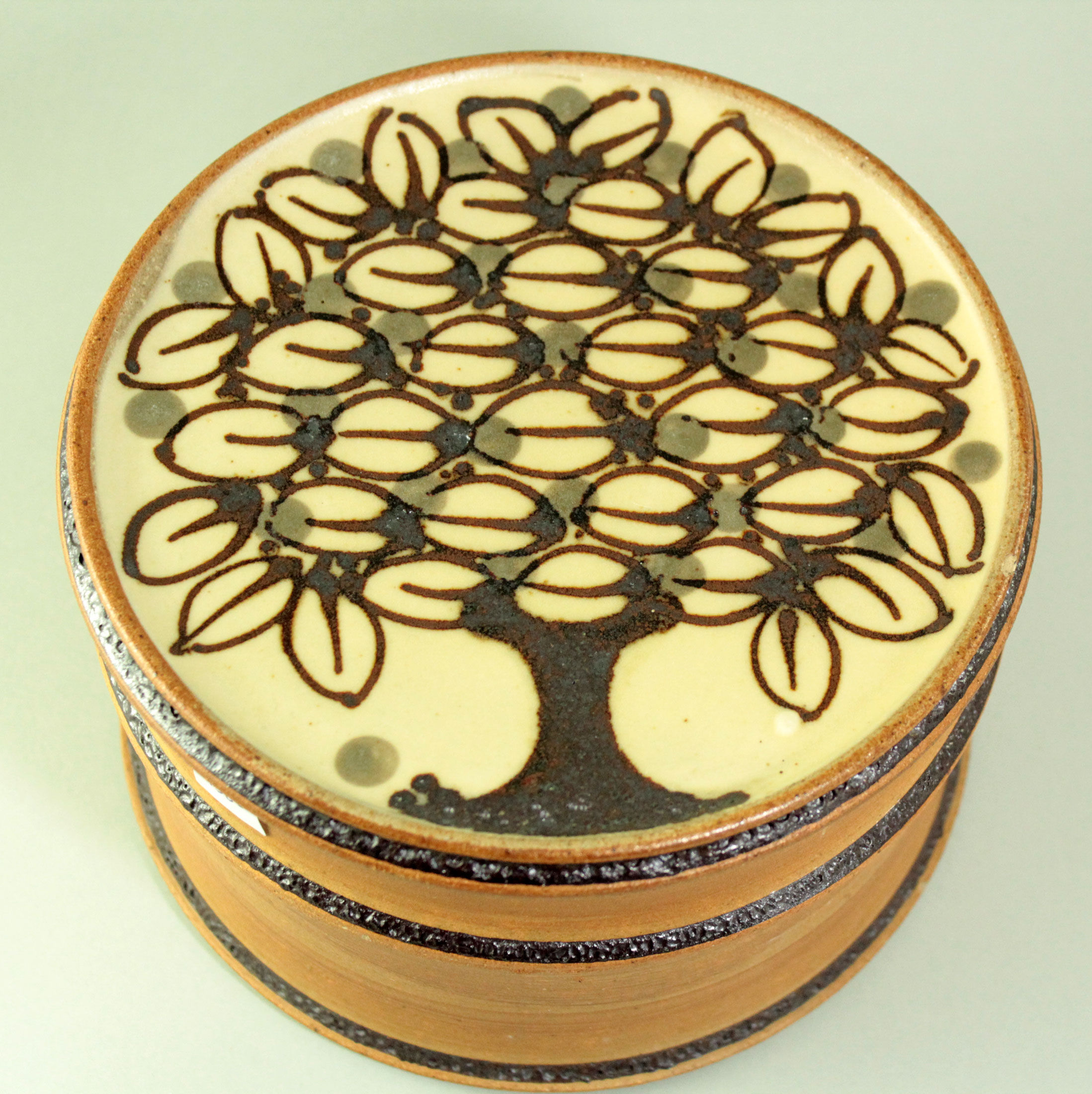 large lidded bowl, Heerwagen  Studio Pottery