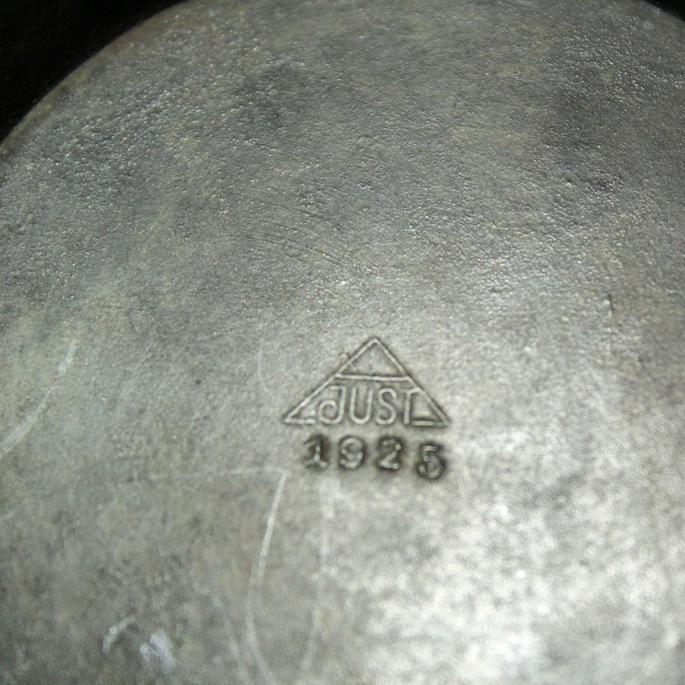 Thumbnail: stamped on the base with the Just Andersen "Triangle" maker's mark, "DENMARK," and model number "1925