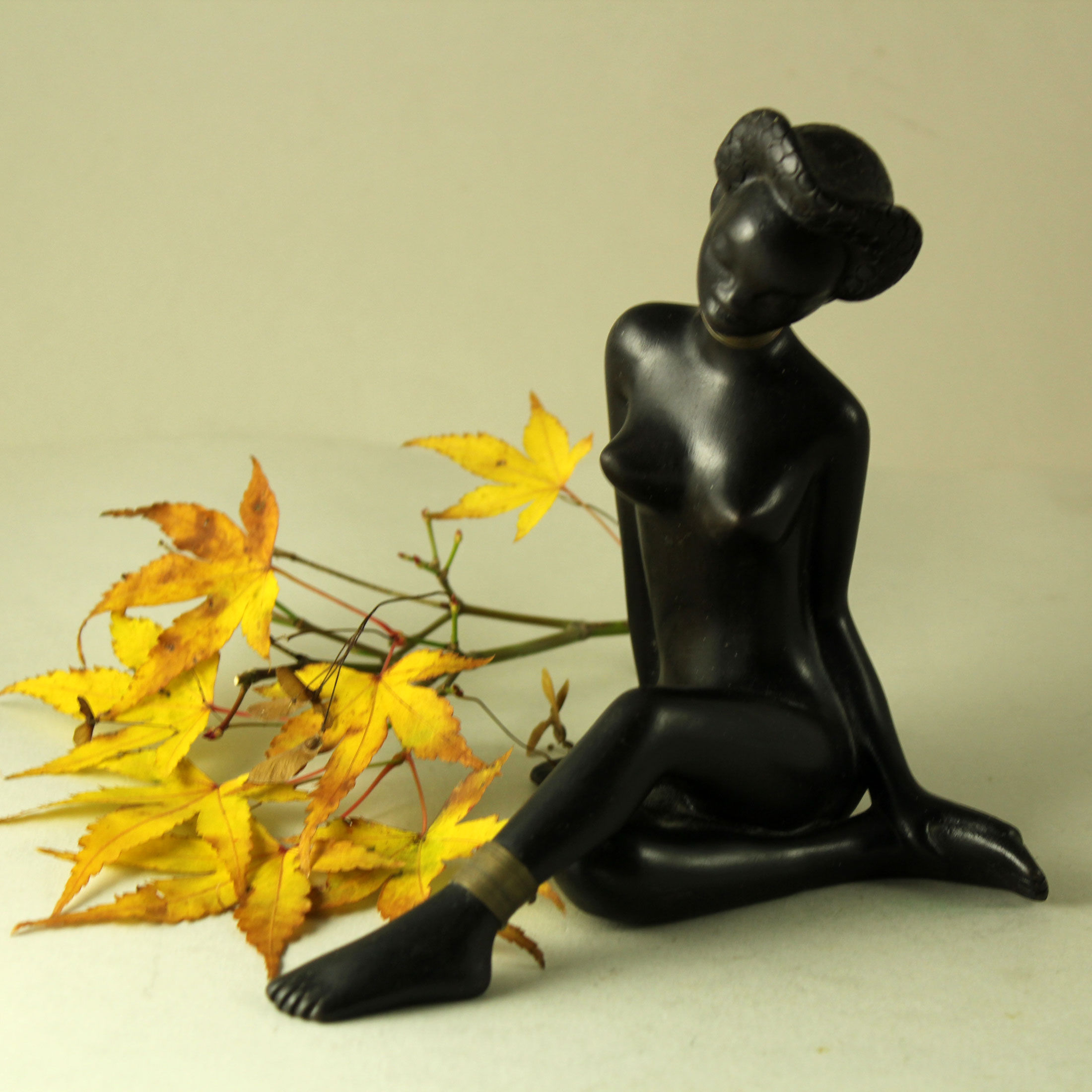 Leopold Anzengruber African Woman Sculpture