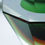 Thumbnail: Detail: Flavio Poli for Seguso Vetri d'Arte: Faceted Green & Amber Sommerso Sculpture