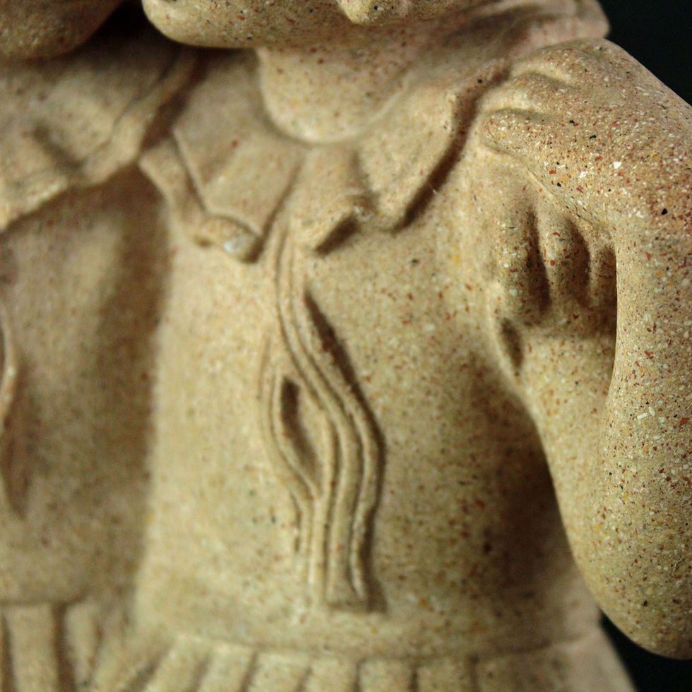 Miniaturbild: Close up  on Just Andersen Sandstone Twins Sculpture | Holger Christensen 1941-43